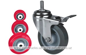 Колесо поворотное с болтом Lema EDS3-PU-75-80-B5
