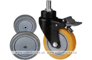 Колесо поворотное с болтом Lema EH3-TPE-125-100-B7