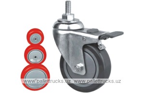Колесо поворотное с болтом Lema EI3-TPU-75-90-B6