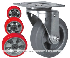 Колесо поворотное с площадкой Lema FH2-TPU-200-450-6A
